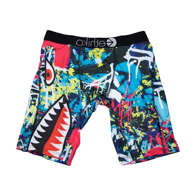 ETHIKA Men Underwear Breathable Sexy Men's Panties Lingerie Underpants Male Man Boxers Fashion Print Mens Boxer Briefs Trunks