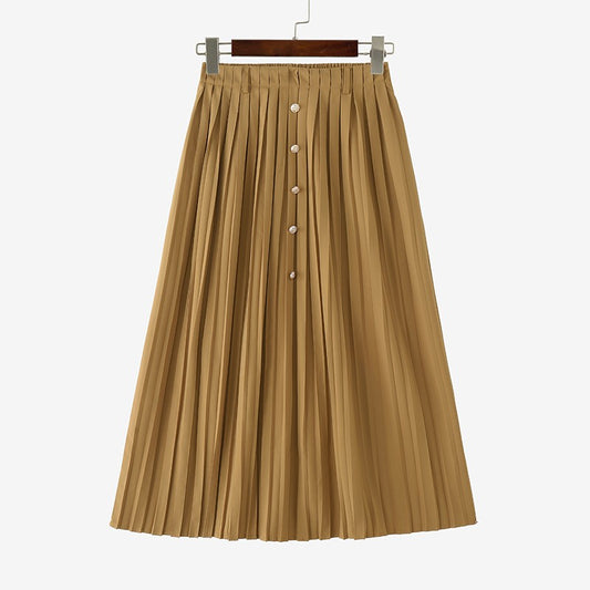 Autumn Skirts Plus Size 2025 ZANZEA Elegant Women High Waist Party Pleated Skirt Jupes Stylish Solid A-line OL Work Faldas Saia