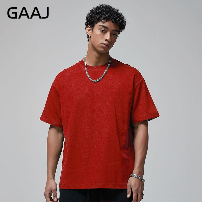 100 Heavy Weight Cotton T shirt For Men Women Short Sleeve Plain Tops Solid Oversized Tee Shirts Quality Clothing 8.8oz 250gsm