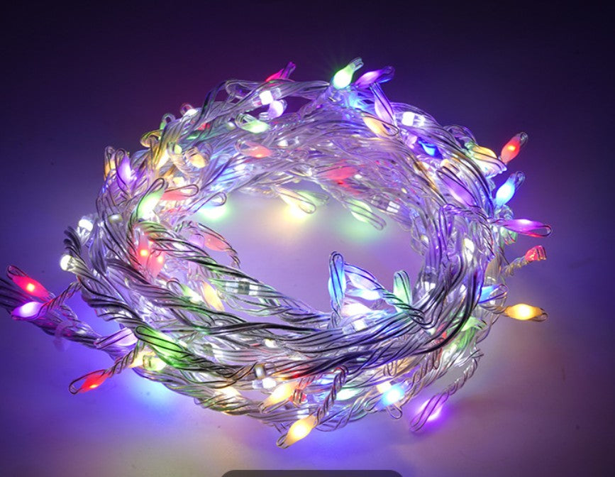 2.5M 232LED Fairy Lights String with Flat Cables Flowing Strobe Copper Wire Lights Festival Outdoor Waterproof Decorative Lights