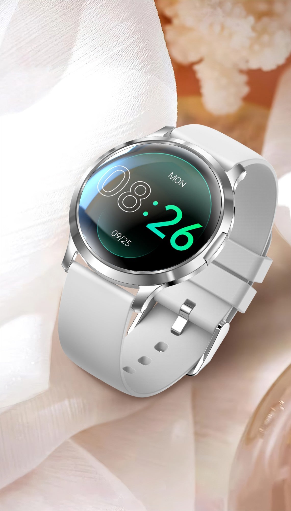 New Women Smart Watch 1.32"AMOLED Full Touch Screen Bluetooth Call Blood Pressure IP68 Waterproof NFC 7.3mm Ultra-thin bracelet