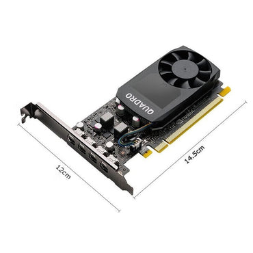 Leadtek Quadro P620 4GB GDDR5 Graphics Card 512 CUDA 80GB/s 4x mDP for CAD/Video Editing - Low Power 40W