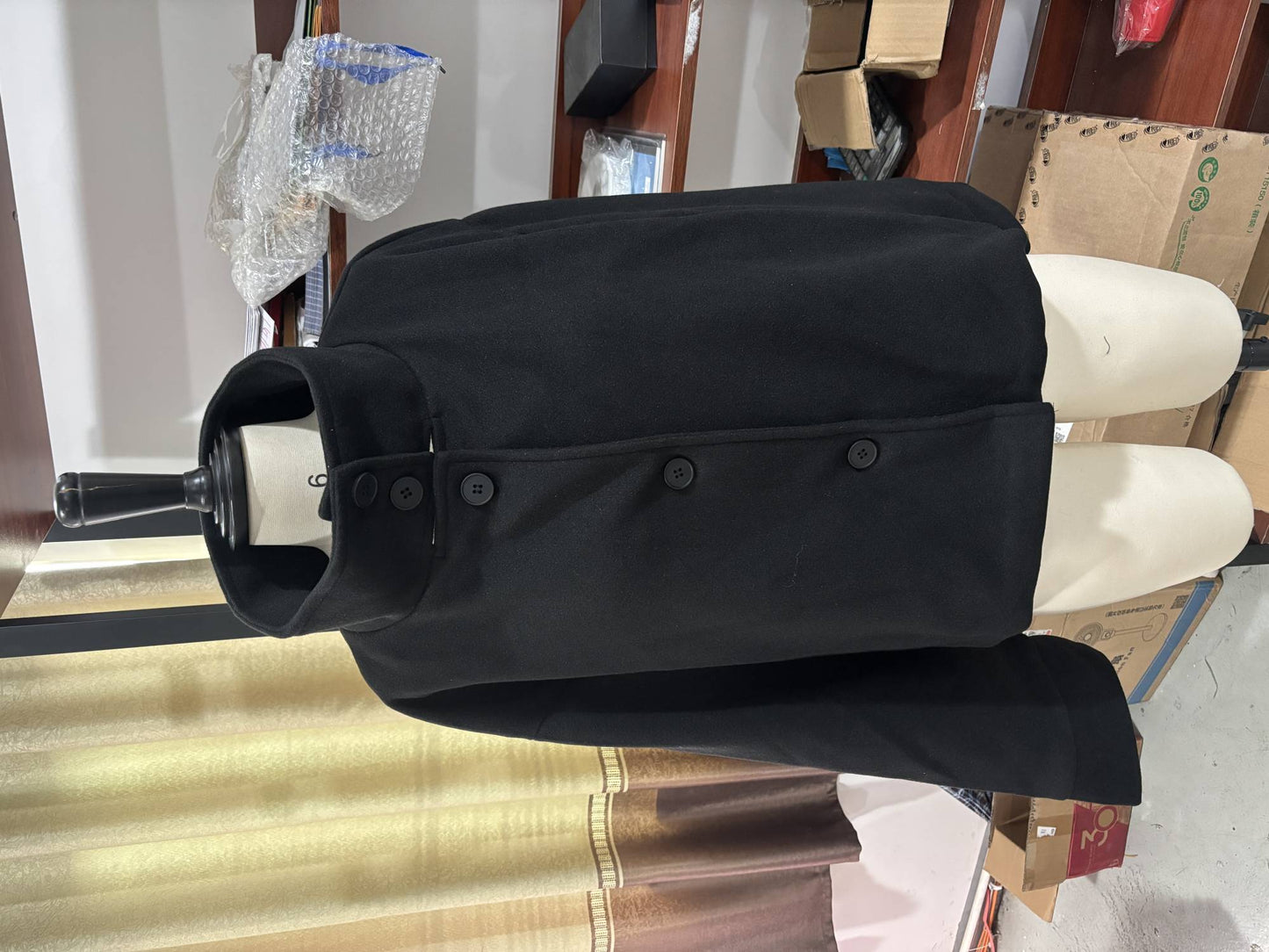 Fashion Stand Collar Solid Short Coat Women Casual Solid Single Breasted Loose Fit Coat 2025 Winter Chic Windproof Jackets