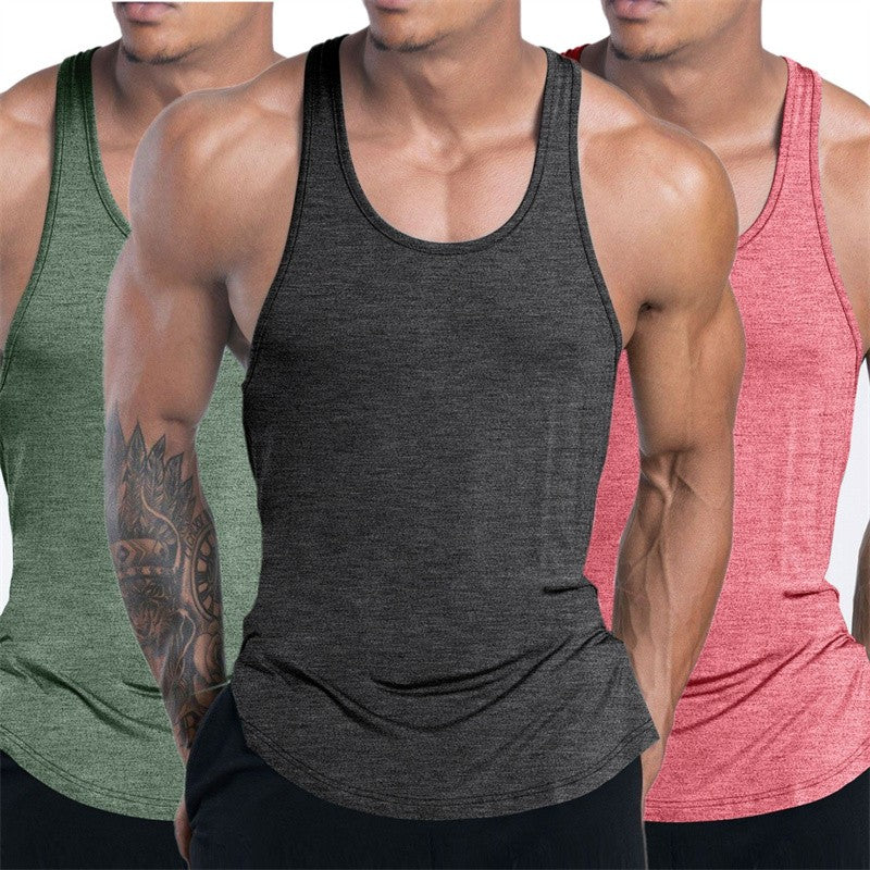 Men's Sports Fitness Tank Top Summer GYM Training Undershirt Running Basketball Quick Drying Breathable loose Tank Top men tops