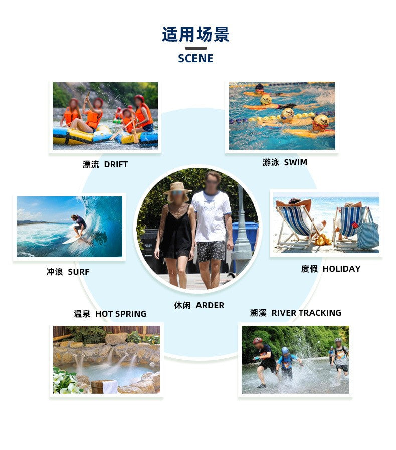 Men's Summer Swimwear Shorts Quick Dry Swimming Trunks Surf Board Solid Shorts Boxer Briefs Swimsuit Beach Sun Bathing Shorts