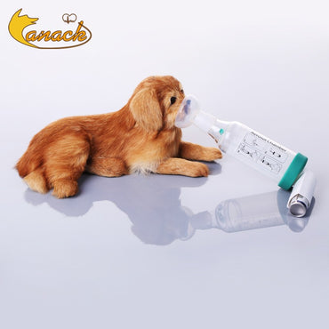 Câmara de Aerossol com máscara de silicone Espaçador Inalador Pet Para Gato Cão