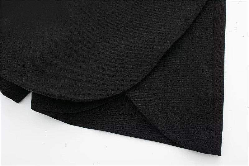 MUJER 2025 Black Mini Skirt Shorts Woman Fashion Asymmetric Skort For Women High