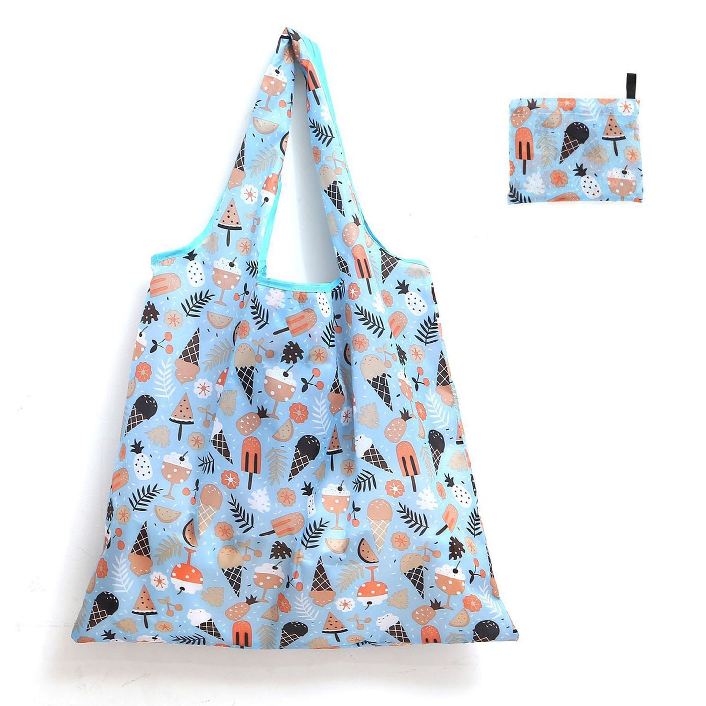 Grocery Tote Bags Leopard Floral Printed Large Capacity Folding Bag for Shopping Environment Grocery Storage Bag Recycle Use