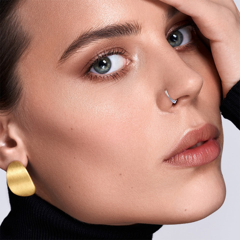 G23 Titânio Anel de Nariz Clicker Orelha Cartilagem Tragus Hélix Daith Brincos Redondos Argolas Zircônia Cúbica 16G Segmento Articulado Joia de Piercing Corporal