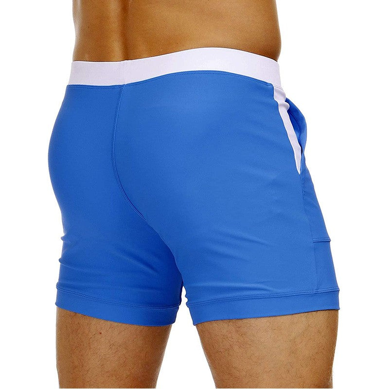 MAGCOMSEN Men's Swimwear Shorts Summer Quick Dry Swimming Trunks Surf Board Shorts Boxer Briefs Swimsuit Beach Sunbathing Shorts