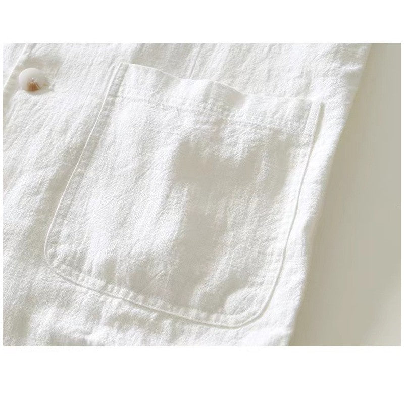 Stylish Retro Linen Blazer for Men Casual Business Formal Wear, Youthful and Loose Suit Jacket -70% Linen, 30% Cotton -8 Colors