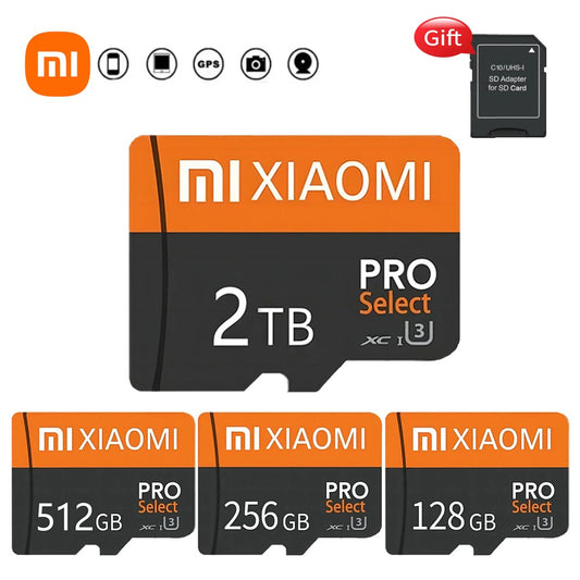 Xiaomi Original SD Card 2TB 1TB Memoria SD Memory Flash Card 128GB 512GB TF Card SD For High Speed File Storage Video Games Card