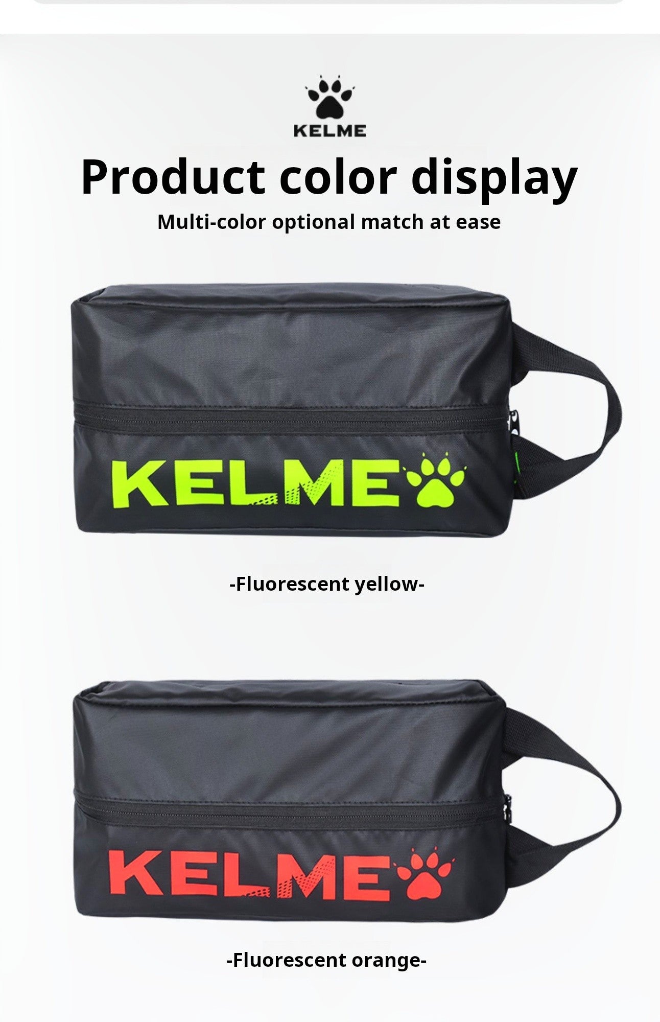 Bolsa de Treino de Futebol Kelme, Grande Capacidade, Armazenamento para Chuteiras, Bolsa de Corrida Esportiva ao Ar Livre, Bolsa de Mão, Impermeável