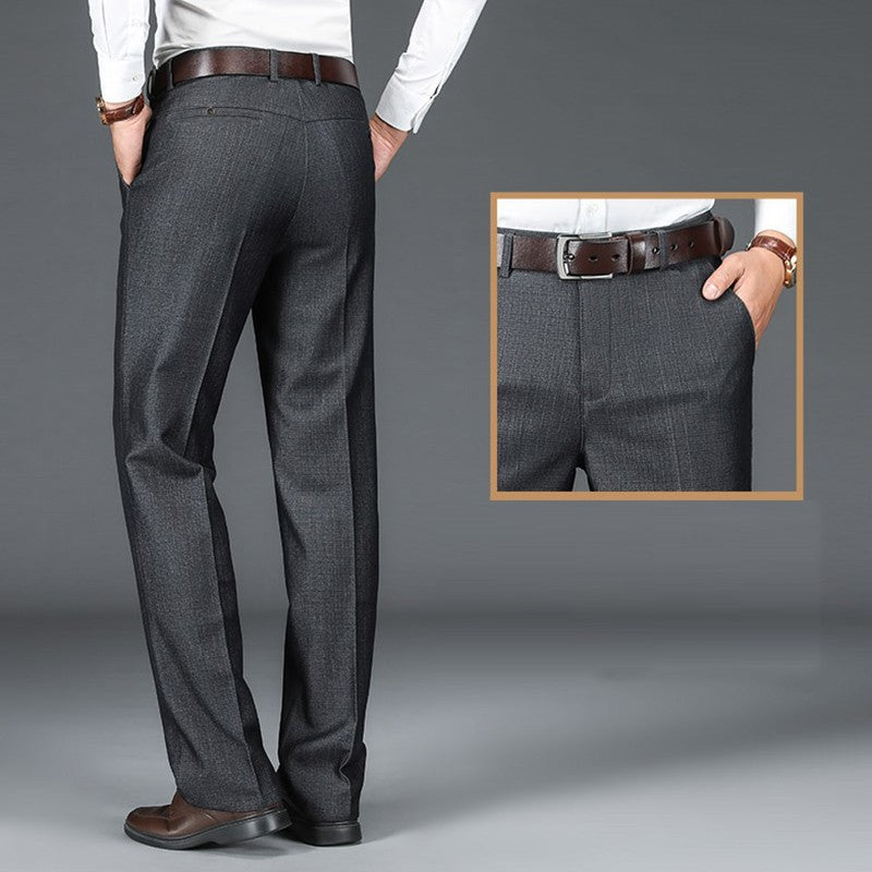 Men's Chic Business Work Hot Sale Suit Pants Middle-age Large Size 29-40 Trousers High Quality Baggy Formal Occasion Pants Male