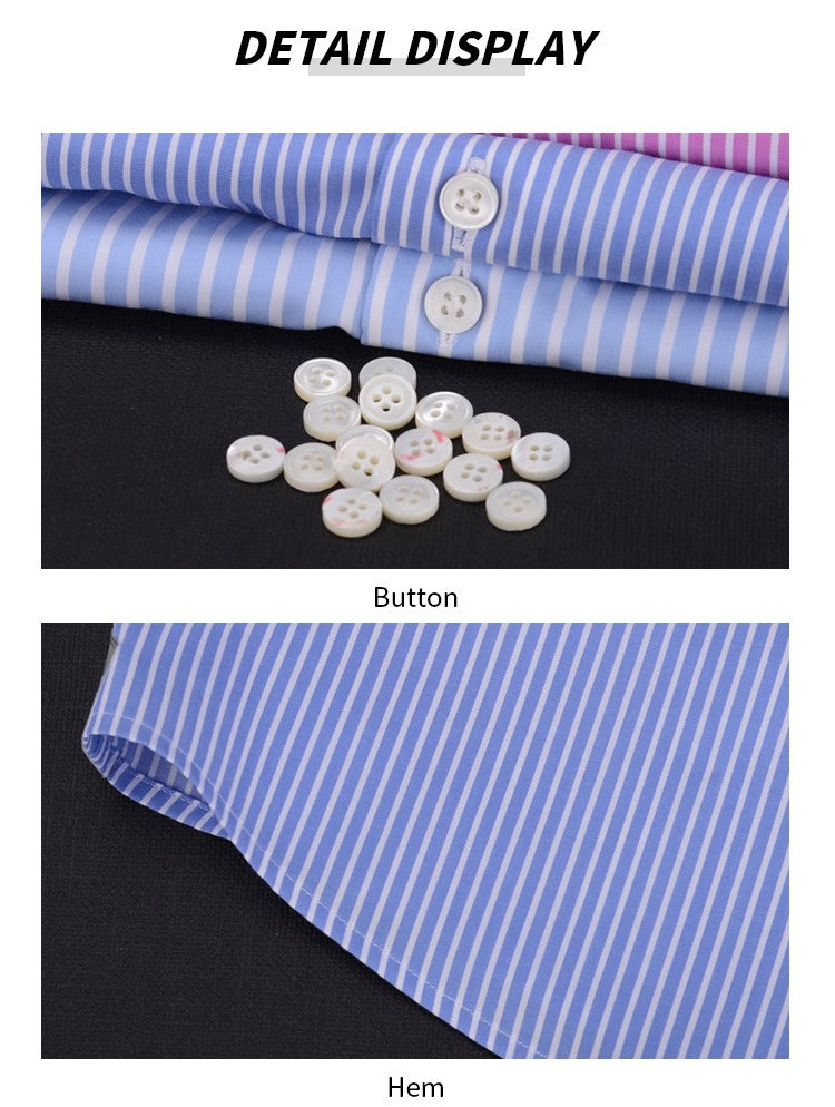 Men's Empire collar pinhole collar needle business shirt cotton retro round collar shirts for men