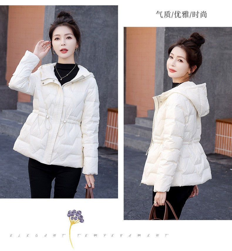 Down For Women, Lightweight Short, 2024 Winter New Collection, Waist Cinching And Warm, Duck Down Slim Fit, Korean Version