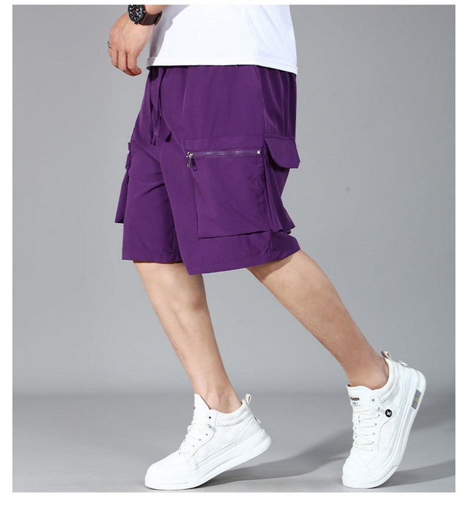 Summer Cargo Shorts Men 12XL Plus Size Shorts Fashion Casual Short Pants Male Summer Elastic Waist Shorts Big Size 12XL