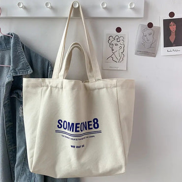 Wholesale 100pcs/Lot Custom Logo Printed Natural Cotton Canvas Shopping Take Out Bags with Double Handles for Trade Show School