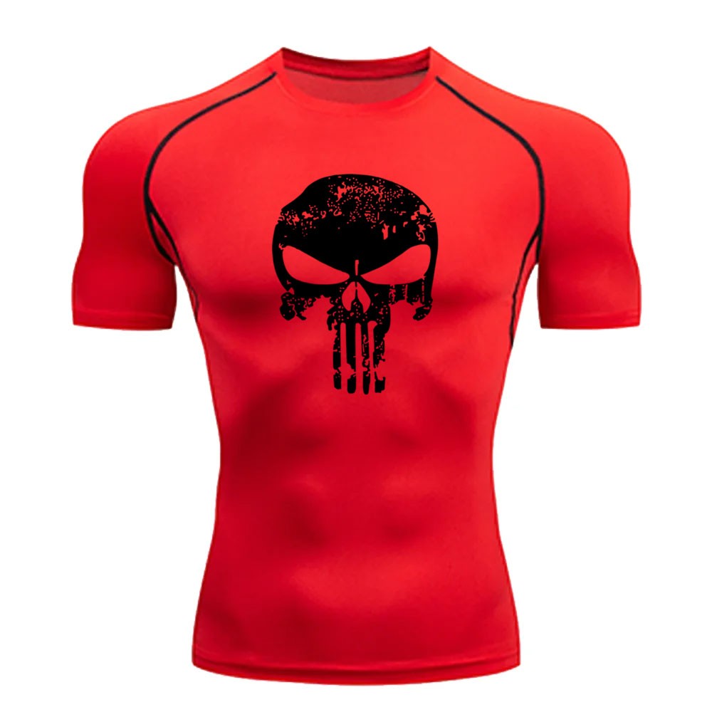 2024 Compression Shirt for Men, Superhero T-Shirt, Quick-Drying, Breathable, Short-Sleeved, Outdoor Sports, Running, S-3XL