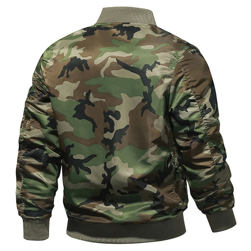 Bomber Jacket Men Winter Autumn College Camouflage Jackets Men Motorcycle Coat Windproof Army Pilot Military Jacket Streetwear