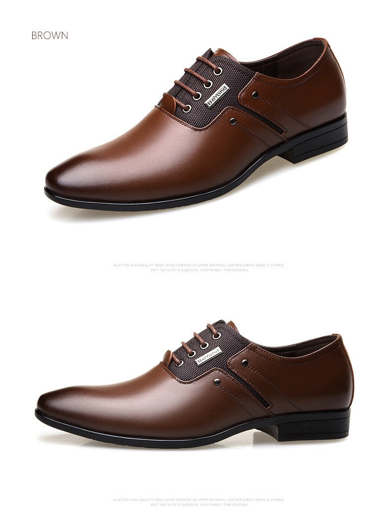 QFFAZ Big Size 38-47 Men Wedding Dress Shoes Black Brown Oxford Shoes Formal Office Business British Lace-up Men's Footwear