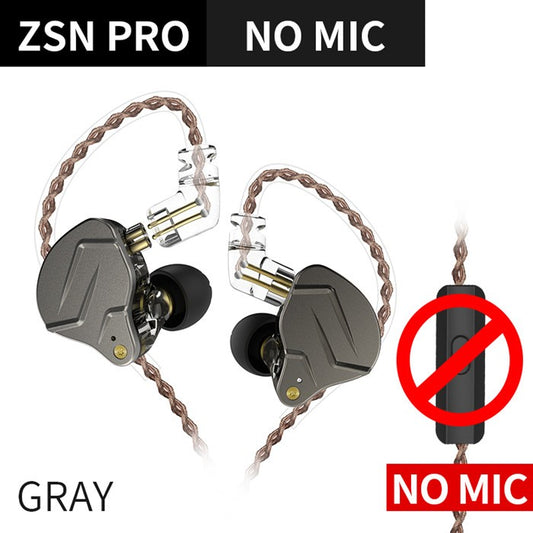 KZ ZSN Pro 1BA+1DD Hybrid technology HIFI Bass Earbuds Metal In Ear Earphones Bluetooth Headphone Sport Noise Cancelling Headset