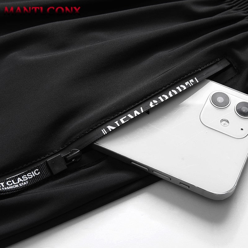 Quick Dry Shorts Men Summer Thin Short Pants Running Sports Bottom Gym Fitness Beach Zipper Pocket Loose Short Sweatpants Men