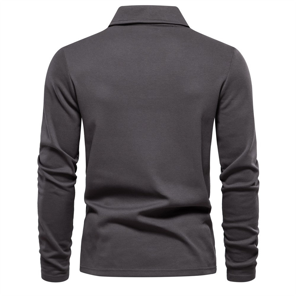 AIOPESON Men's Embroidery Polo Shirt Fashion Turn down Collar Casual Social Luxury Golf Shirt