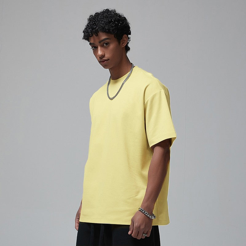 100 Heavy Weight Cotton T shirt For Men Women,Short Sleeve Plain Tops,Solid Oversized Tee Shirts,Quality Clothing 6.8oz 230gsm