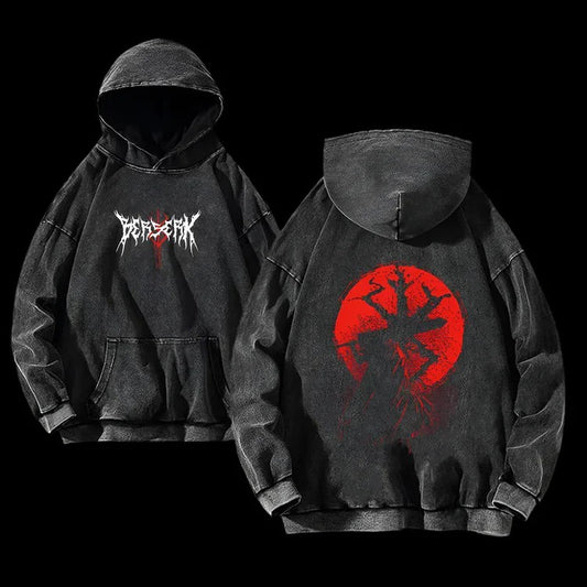 Streetwear Fashion Y2K Retro Gym Print Fitness Hoodie for Men Women Clothing Black Loose Print Pattern Sweatshirt Y2K Style