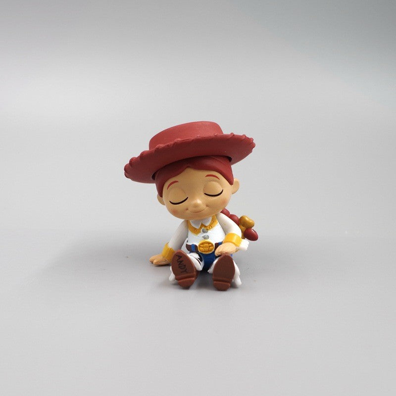 Bonecos de Anime Versão Q Toy Story Woody Alien Universidade Monstros James P. Sullivan Modelo Brinquedos Presente de Natal para Crianças