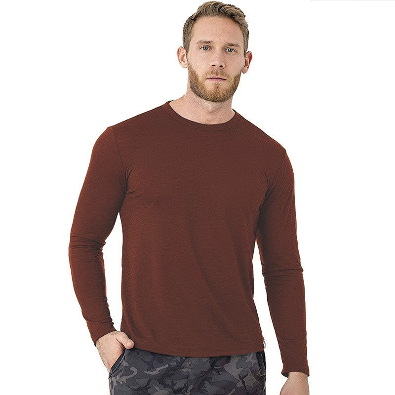 Men's 100% Merino Wool Base Layer 240G Shirt Thermal Top Warm Wicking Breathable Anti-Odor Underwear Warm Base Layer Clothing