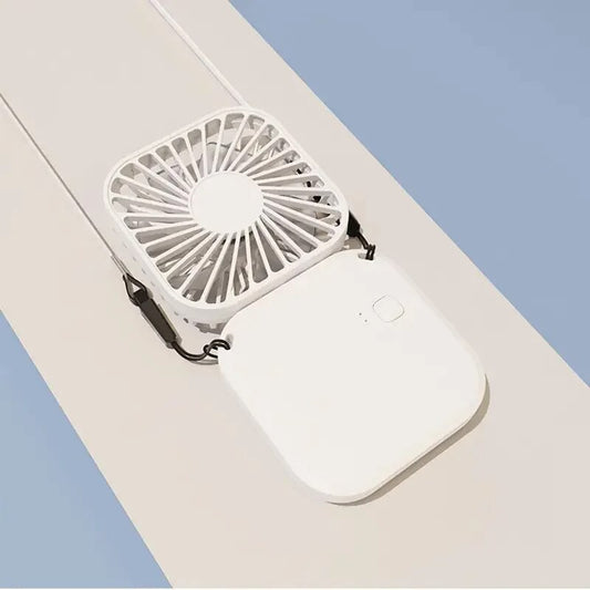 Mini Folding Hanging Neck Fan Foldable Hanging Neck Fan Mini Folding Personal Fan, 3 Speeds USB Charging For Travel Indoor And O