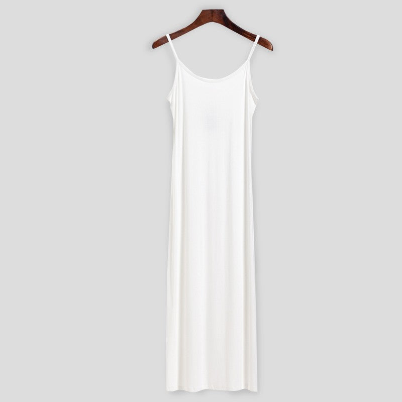 Hirsionsan Spring Autumn O-Neck Elastic Knit Long Dresses Women 2024 Elegant Chi