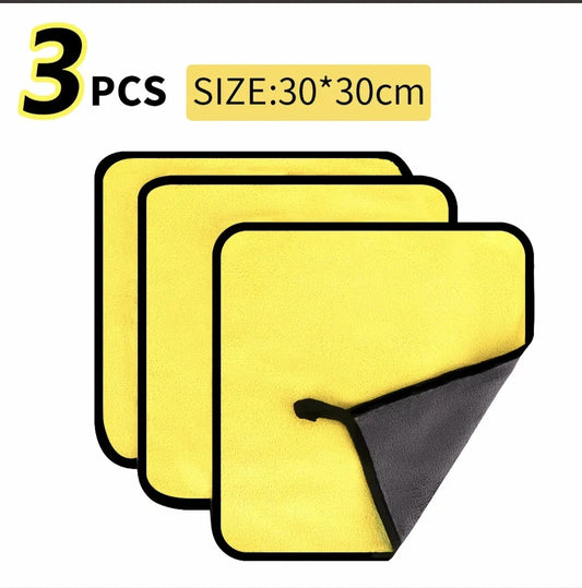 10/5/3Pcs Car Wash Microfiber Towel 30*30CM Car Cleaning Drying Cloth Care Cloth Car Wash Towel Kitchen Towel