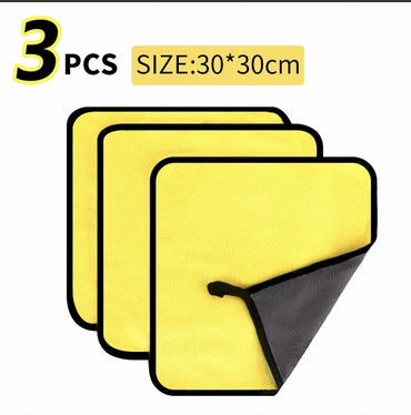 10/5/3Pcs Car Wash Microfiber Towel 30*30CM Car Cleaning Drying Cloth Care Cloth Car Wash Towel Kitchen Towel