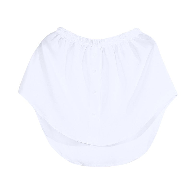 Detachable Underskirt Women Fake Shirt Irregular Skirt Tail Blouse Hem Cotton Extender Fake Hem Mini Skirt Fake Hem 6 Sizes