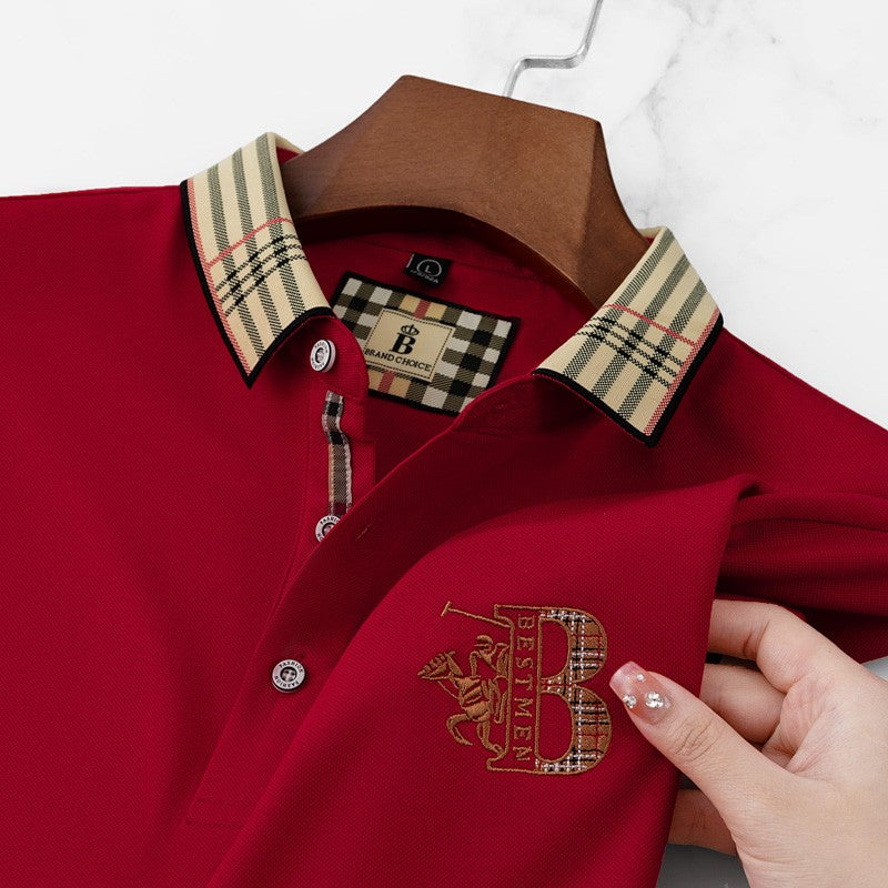 2025 new luxury men's short sleeved summer high-quality designer boutique brand embroidered polo shirt business casual T-shirt