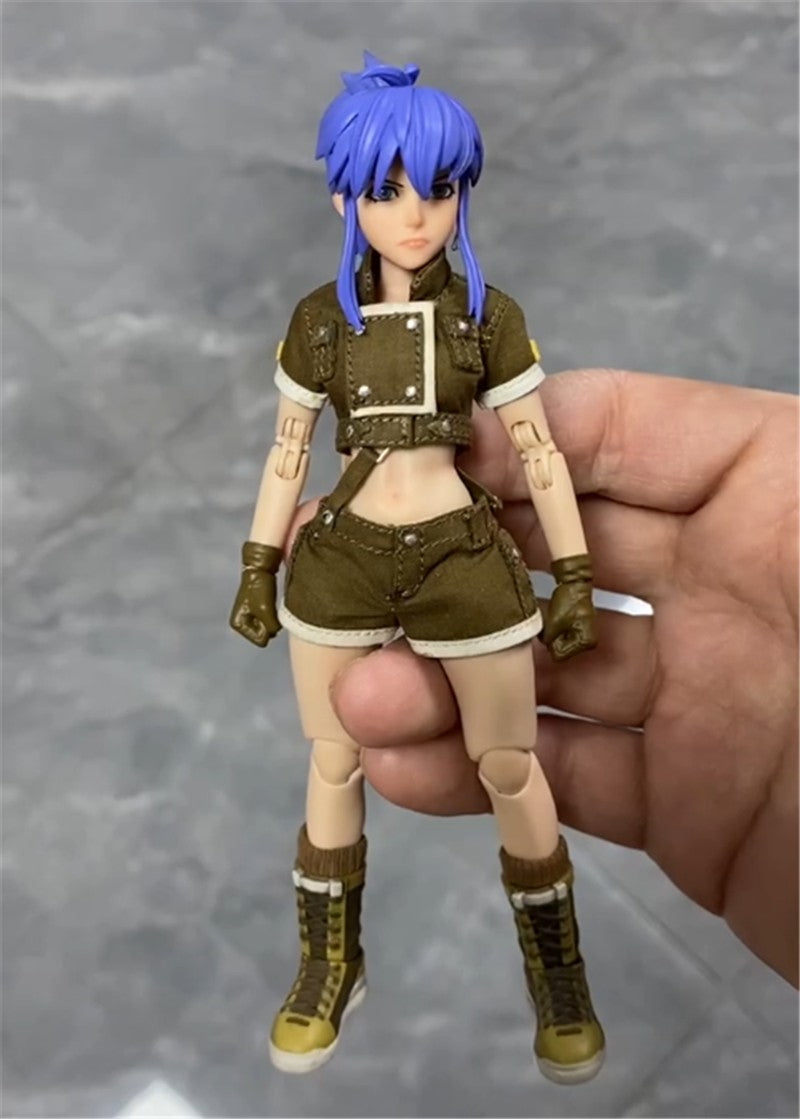 TUNSHI STUDIO METAL SLUG TS-012 1/12 Scale Female Soldier Leona 14.5cm Full Set Collectible Action Figure Model Doll
