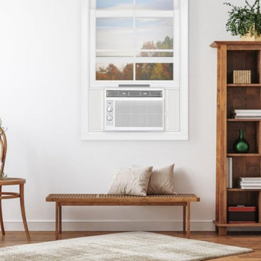 5000 BTU Window Air Conditioner for Small Rooms up to 150 Sq. Ft. Energy-Efficient Cooling with Easy-to-Use Controls Reusable W