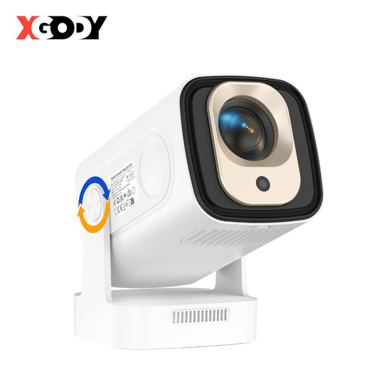 XGODY Projector 4K 350ANSI Short Throw Speaker Base Android Bluetooth WiFi Native 1080P Auto FocusHome Theater