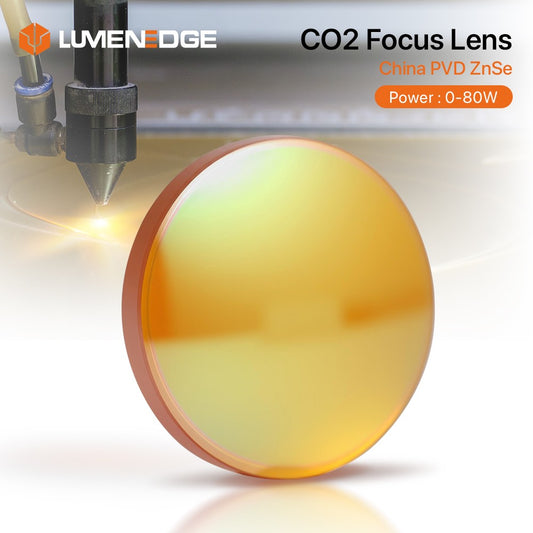 LUMENEDGE China PVD ZnSe CO2 Laser Focus Lens Dia.12 18 19 20mm FL38.1 50.8 63.5 76.2 101.6 for Laser Engraving Cutting Machine