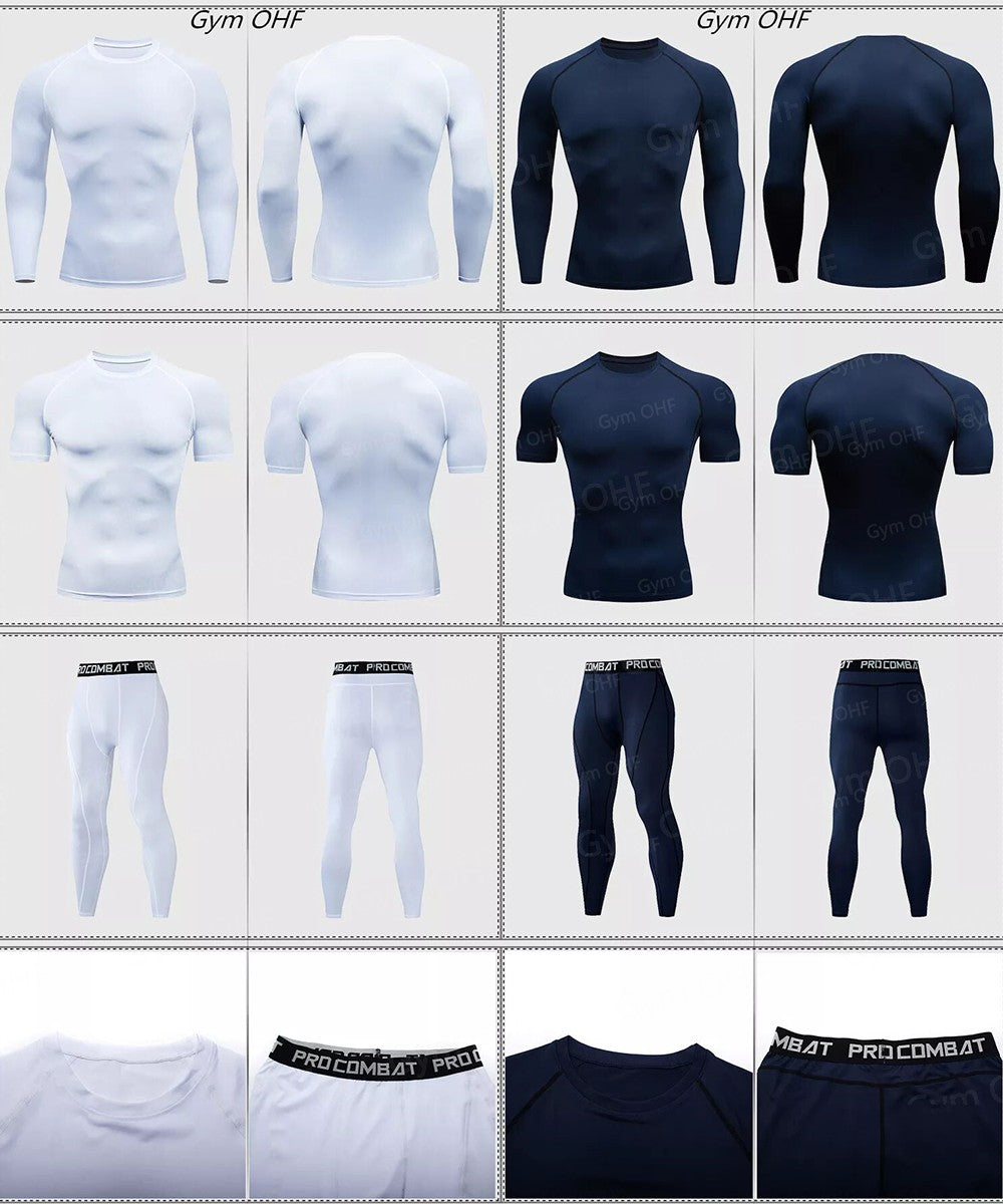Thermal Man Underwear Set Spi/Der Compression T Shirt Leggings Yoga Sets Fitness