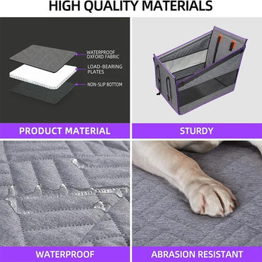 Cama Ninho para Carro para Pets, Extensor de Rede para Banco Traseiro de Cobertura Total para Carros, Impermeável e à Prova de Arranhões com Bolso de Malha para Cães de Todos os Tamanhos