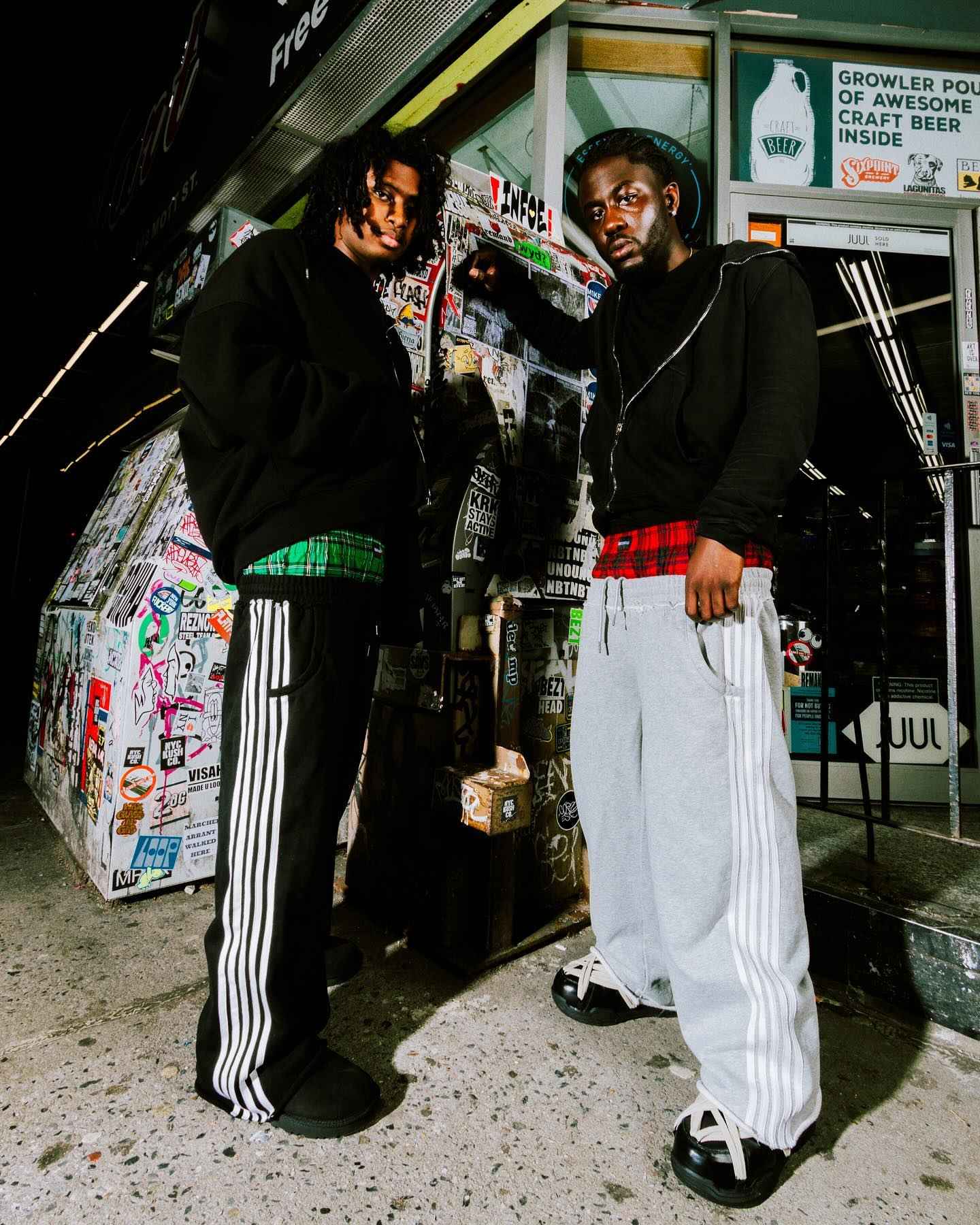 Y2K Casual Sweatpants Double Waist Checkered Camouflage Striped Side Splicing Wide Leg Pants American Style Trendy Streetwear