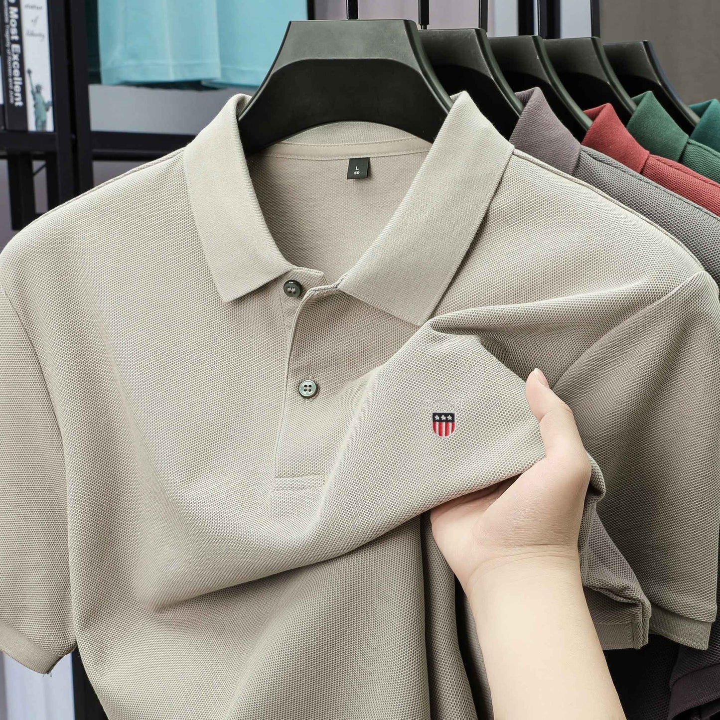 High-end 100% Cotton Short Sleeve Polo Shirt Men's Summer Luxury Brand Breathable Paul T-shirt Exquisite Embroidery Casual Top