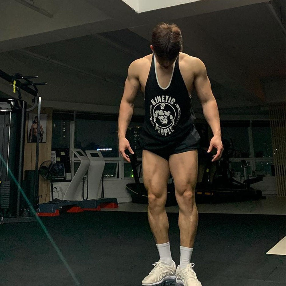 Gym Sleeveless Shirt Men Bodybuilding Tank Tops Fitness Workout Cotton Print Singlet Stringer Undershirt Male Casual Summer Vest