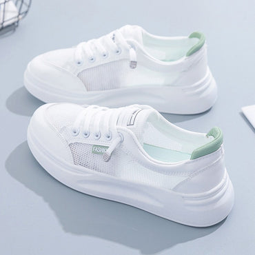 2024 White Tennis Athletic Woman Running Shoes Female Casual Sneaker Sports Comfortable Trend Loafers Skateboard Summer Leather