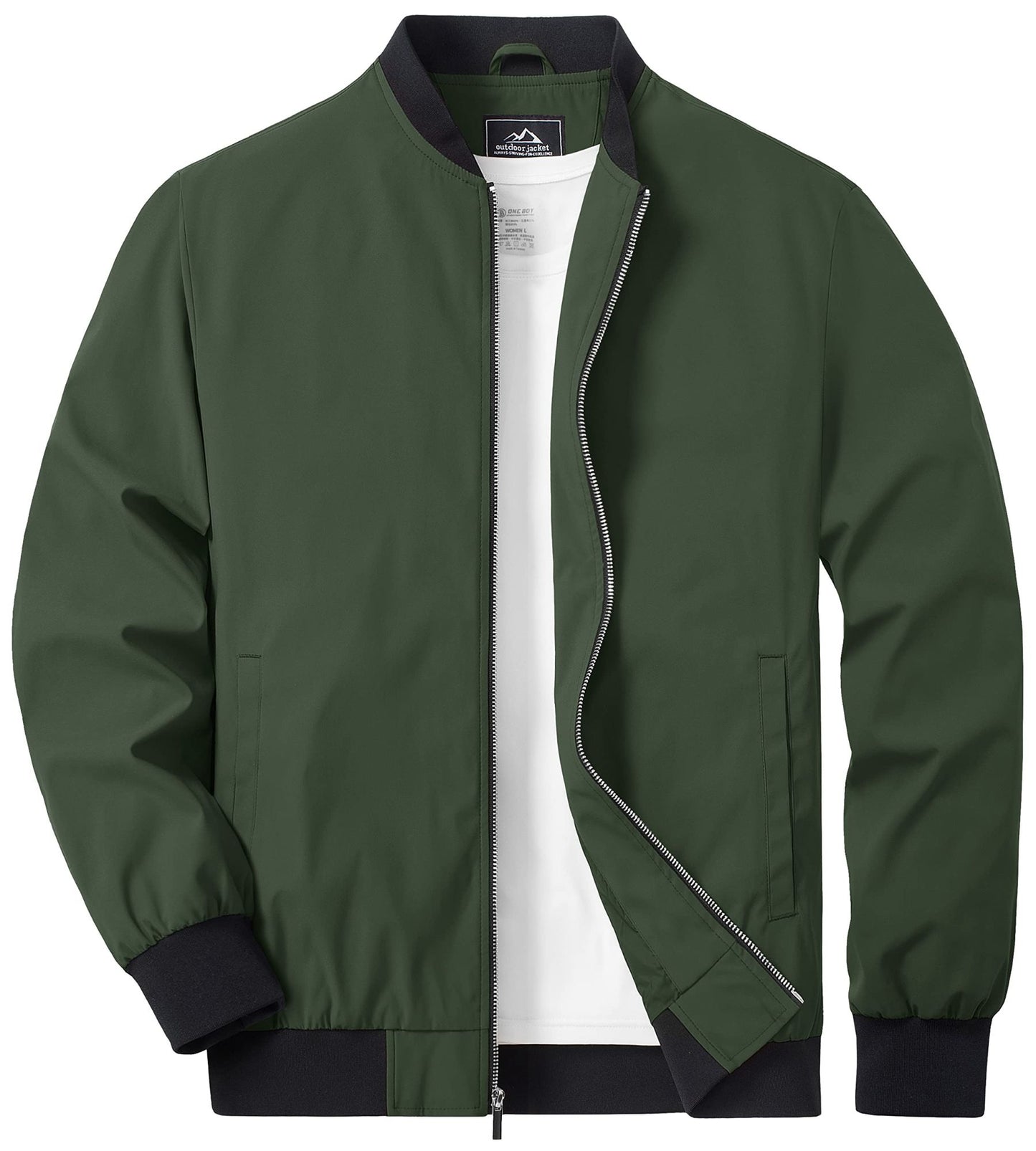 TACVASEN Lightweight Spring Windbreaker Mens Bomber Jackets Outdoor Basketball Jakcets Sportswear Coats With Pocket Casual Tops