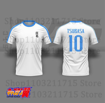 Japan National Team Kit Captain Tsubasa Football Jersey 3D Print Anime Cosplay Soccer T-Shirt Men Women Sport Tees Kids Y2k Tops